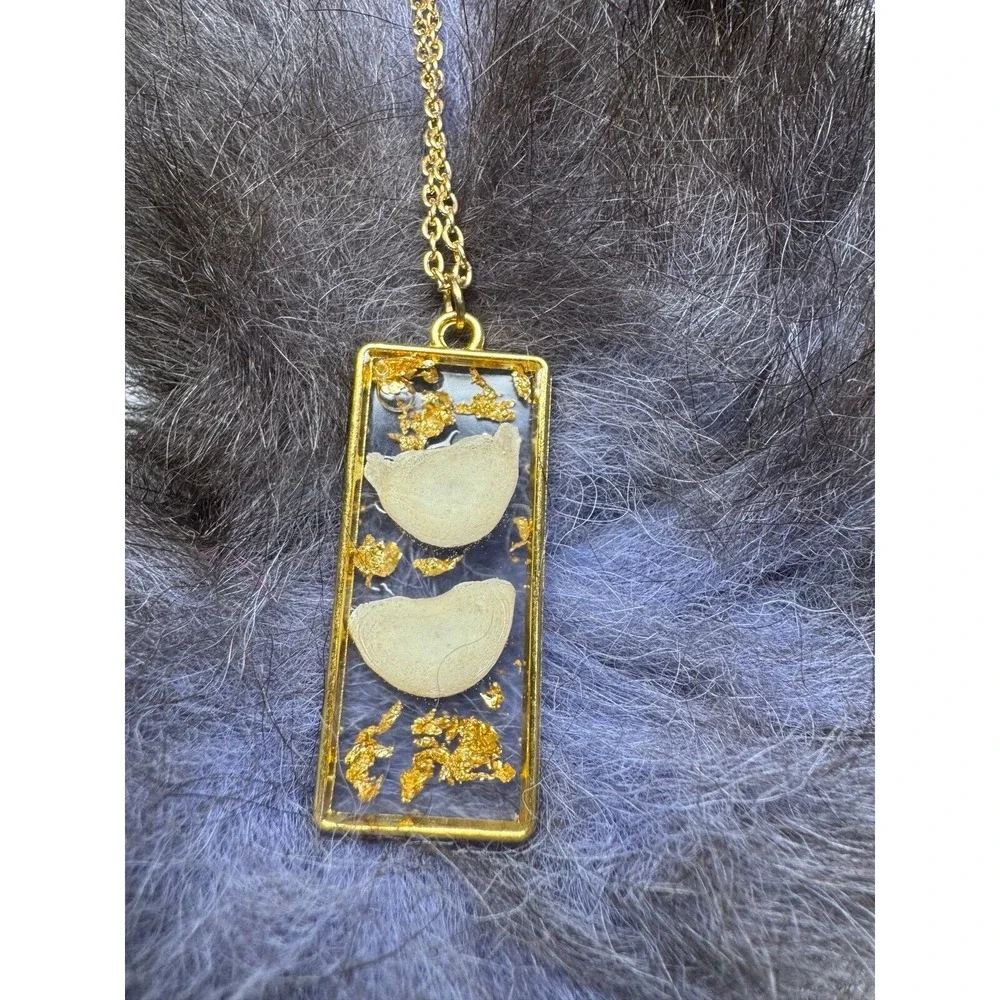 Small‎ critter taxidermy handmade resin necklace